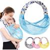 HINATAA Fascia traspirante per il trasporto del bebè, regolabile, ad asciugatura rapida, tessuto a rete 3D, spallacci spessi, elastico per l'estate, la piscina, la spiaggia (blu)