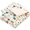 TupTam Tappeto Play Mat Per Bambini e Neonati Coperta 120 x 120 cm Gioco Imbottita XXL, Boschi/Beige