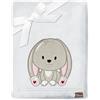 Be Mammy Coperta calda per bambini con peluche regalo per bambino con motivi 3D (Grigio Chiaro - Coniglio)