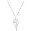 Sofia Milani - Collana da Donna in Argento 925 - con Pietra Zircone - Ciondolo a Piuma Ala Angelo - 50257