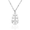 Sebaoth Croce di Caravaca e catena - Design esclusivo in argento 925 - fabbricato, benedetto e confezionato in Caravan de la Cruz - Ideale per regalo unisex - bellezza, fede e spiritualità, Mediano,