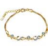 MŚ 1997 MENNICA ŚWIDNICKA Argento 925 placcato oro 24 K - Bracciale da donna infinito con design estetico - Bracciale per donne e ragazze - Bracciale da donna regalo perfetto per donne, Medium,