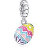 Amuefer Uovo di Pasqua Colorato Charm Compatibili Bracciale Collana, Argento Sterling Ciondolo Primavera Pasqua Natale Gioielli Regali per le Donne Moglie Amici