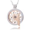 Morella Collana Donna 70 cm Acciaio Inossidabile con Coins Moneta amuleto Ciondolo Rotondo 33 mm acchiappasogni con Piume in Sacchetto di Velluto