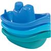 BABY-NOVA babynova Battelli da Bagno - Giocattoli educativi per neonati e bambini piccoli - da 3+ mesi - Set da 3 pcs - Sviluppo delle capacità motorie - Giocattolo da bagno - Senza BPA - Blu, Turchese, Verde