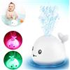 VI AI Giocattoli per il bagno del bambino, giocattolo dell'acqua a spruzzo di induzione di balena con luce a LED, giocattolo per spruzzatore per bambini e bambini