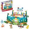 Mega Brands MEGA Pokémon - Palestra Adventure Builder, set Centro Allenamento da costruire con 1101 pezzi, include 5 personaggi snodati e un campo di lotta per i Pokémon, giocattolo per bambini, 8+ anni, HWR82