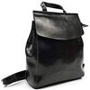 LUUFAN Borsa a tracolla convertibile in pelle vintage zaino casual zaino per donne e ragazze (S-Black,no buckle)