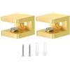 QUARKZMAN Morsetto per Ripiano in Vetro, 2pz Porta Clip in Vetro Regolabile in Oro Ramato per Vetro Spesso 5-8mm, Staffa di Supporto Morsetto a U per Pannello Fisso