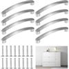 WhizNook 8 Pezzi Maniglie Cucina, Tiretti ad Arco Per Mobili, Maniglie Mobili, Maniglie Per Ante Armadio, Maniglie Armadio, Distanza Tra I Fori 96mm, Per Cucina, Cassetti, Camera Da Letto