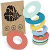 MySweetStitch - 10 x FreeStyle Libre 1 & 2 cerotti sensore, Ringpatch Ø 65mm, interno Ø 28mm, cerotto impermeabile, traspirante, delicato sulla pelle, Pastello