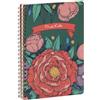 Clairefontaine - 116214C -taccuino a spirale motivo floreale Frida Kahlo - A5 (14,8X21cm)- 148 pagine a righe - Carta avorio 90g - copertina di cartone finitura satinata - 4 visual, consegna casuale