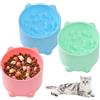 PetGlimmer 3 Pezzi Alimentazione Lenta Gatto, Ciotola Anti Ingozzamento Gatto, Ciotole Rialzate per Gatti, Blu/Rosa/Verde Ciotole Gatto Rialzate Anti Vomito, Adatta per Gatti e Cani di Piccola Taglia