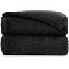 RESTILO DecoKing Coperta Plaid Pile 150x200 cm per Letto una Piazza e Mezza Calda Accogliente e Spessa in Morbido Velluto Stile Scandinavo Per Letto Divano Sedia Tutte le Stagioni Nero Henry