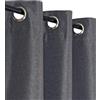 Atout Ciel Tenda setacciante con occhielli, 140 x 240 cm, pronta da appendere, colore: grigio antracite melange