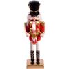 Ciao- Schiaccianoci Natale Soldatino con tamburo (24cm) in legno e tessuto, rosso/nero