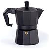 Excelsa Caffettiera Chicco, Alluminio, Nero, 1 Tazza