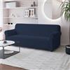 Italian Bed Linen Copridivano FASHIONABLE Estensibile da 170 a 230 cm - Salvadivano Elasticizzato in Poliestere, Cotone ed Elastan, Protezione Divano 3 Posti - BLU SCURO