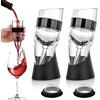Vegena Decanter per Vino, 2 Pezzi Aeratore Vino Con Supporto, Magic Decanter Aeratore Vino Rosso, per Gli Amanti del Vino