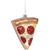 Sass & Belle Addobbo Albero Natale Trancio Pizza 10cm Vetro