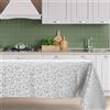 Generico Susanna Home Tovaglia Jacquard Queen in Microfibra Antimacchia e Idrorepellente (Rotonda 160, Grigio)