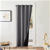 PONY DANCE Tende per Interni Moderne Termiche per Soggiorno 100% Tenda Oscurante con Anelli Camera da Letto Curtains Corte per Salotto 1 Pezzo 140x220 CM, Grigio Curtains