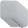 Brandsseller Set di 6 Cuscini in Feltro 35x35x2 cm - Cuscini quadrati e robusti per sedie da interno ed esterno, imbottiti e resistenti - Grigio chiaro