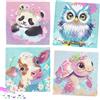 SZSMW Set di 4,Diamond Painting Bambini - Diamond Painting Bambina - Diamantini Crystal Art Bambini - Adatto per La Parete di Casa,Decorazione Del Soggiorno,Rilassarsi e Alleviare Lo Stress