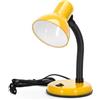 Aigostar Lampada da Scrivania Vintage, Lampada da Tavolo Compatibile con Lampadine LED Modello E27, Senza Lampadina, Max 240V, Giallo, per Adolescenti, Bambini, Ragazze, Leggere, Lavorare, Studiare