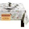 Maison d' Hermine Christmas Dew - Tovaglia in 100% cotone, per cucina, cena, tavolo, decorazione per feste, matrimoni, giorno del Ringraziamento, Natale (rettangolare, 160 cm x 220 cm)