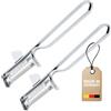 Westmark 2 Sbucciatori Universali con Punta Affilata, Lama in Acciaio Inox, Famos, Metallo/Cromato, 106122E4