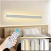ZTWLEED 38W/100CM Applique da Parete LED Dimmerabile con Telecomando | Dimmerabile 10%-100%,3000K-6000K,Lampada da Parete Lunga Bianco 110-240V per Camera da Letto Soggiorno Hotel Scala Corridoio