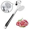 Lrocotanc Batticarne Acciaio Inox 304 - Martello per Carne da Cucina - Martello per Bistecca a Doppia Faccia - per Cotoletta, Bistecca, Manzo, Pollo, Maiale