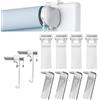 JAONLD 8 Pezzi Tenda a Rullo Staffa Supporto Ganci per Tende Senza Bucare,Ganci Adesivi per Tende Adatto per Supporti per Tende a Rullo con Un'altezza di 3,6 cm per Sostituire Persiane Accessori