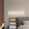 Klighten 8W Led Lampade da Parete Dimmerabile, Ricaricabile Bianco Applique da Parete Senza fili con Telecomando, 100cm Lunga Lampada a Muro per Camera da letto Soggiorno Scala