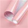 Hode Carta Adesiva per Mobili Rosa 30x300cm, Pellicola Adesiva per Mobili Bianca, Rotolo Carta da Parati Rosa Impermeabile Camera da Letto Cucina Armadio Tavolo