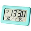Lancoon Orologio Digitale LCD, Temperatura Umidità con ℃/℉ Interruttore Batteria Grande Display 12/24 Ore Appeso in Piedi per Casa Camera da Letto Blu