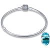 LNQOBU Bracciale in Argento con maglia Snake e chiusura a cuore Compatibile con Pandora Europei Charms da Donna