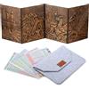 DNDND DM Screen - Schermo 3D in finta pelle con drago goffrato, schermo DND Master con custodia regalo per giochi da tavolo D&D Dungeon e Dragon (rame)