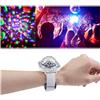 ComeHome Palla Discoteca Specchio per Feste Bambini Bracciale Luminoso Luce Discoteca Portatile a Ritmo di Musica, Mini Orologio Proiettore Ricaricabili Bambini Luci Colorate da Discoteca per feste