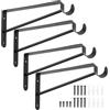 Xingwenhao Supporti per scaffali, 4 pezzi. Supporti per scaffali e barre, Angoli pesanti montati a parete, Ganci angolari per parete, Supporto per barre per scaffalio montati a parete