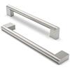 FURNIWARE 5 pezzi maniglia dell'armadio, distanza del foro di 192 mm Maniglie per mobili in acciaio inossidabile Maniglie dell'armadio da cucina Maniglia dell'armadio da cucina-Nichel spazzolato