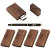 Yaxiny, chiavetta e memoria USB 2.0 e 3.0 in legno di noce, confezione da 5 Wood USB Disk-4 3.0/32GB