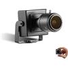 REVODATA 5MP Mini PoE IP Camera, Ultra HD 2880x1620P Zoom 2.8-12mm, Telecamera di rete Compatta per la Sicurezza Interna Della Casa, Vista Remota P2P Controllo Web RTSP (I712-P-TS-X)
