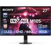 Sony PC Gaming Monitor Sony INZONE M10S OLED QHD da 27: 1440p, 480 Hz, 0,03 ms GTG, DCI-P3 98,5%, G-Sync, Adaptive Sync, VRR, modello sviluppato con Fnatic, 1300 nit, DisplayPort 2.1-2 x HDMI 2.1- PC, PS5