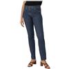 Saggio Iber Jeans Denim Virtual Elasticizzato Gamba Dritta con Dettaglio Strass Modello Leggero Comodo Donna Profumatore Nero 54
