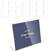 heavenlife 15 Pezzi Porta Etichette Trasparente, Avvisi da Tavolo 10x8 cm, in Acrilico, Cartellino del Prezzo, Espositore Inclinato, Stand Nome Tavolo (B)
