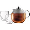 Bodum Assam Set Teiera 1.5 l con 2 Bicchieri