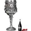 ZONSUSE Calice di Scheletro, Bicchiere da Vino Medievale, Calices Teschio Gotico, per Decorazioni Horror 180ml (Scheletro)