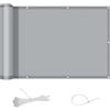 SUNNY GUARD Frangivisto Balcone 80x400cm Protezione Privacy,Protezione UV,Antivento e Impermeabile Copri Ringhiera Balcone per Giardino terrazza con Fascetta,Grigio